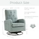 preview thumbnail 19 of 43, HOMYKA Swivel Rocking Upholstered Armchair Nursery Glider Linen Accent Chairs