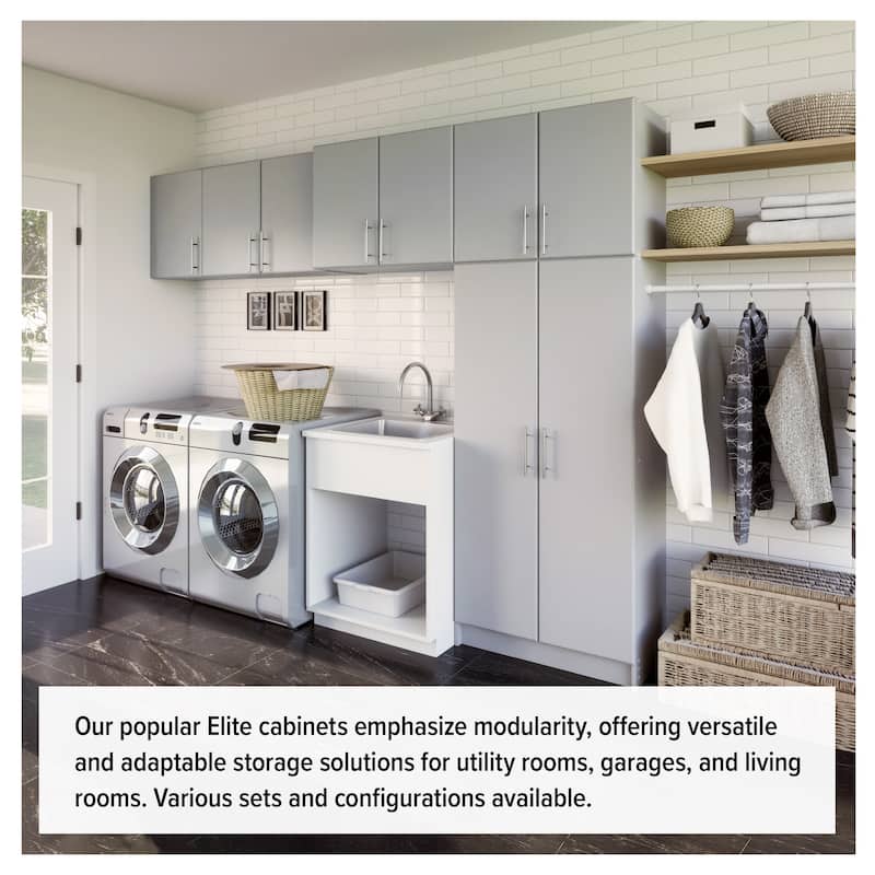 Prepac Elite Armoire Wardrobe Closet Cabinet with Hanging Rail