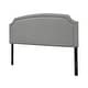 preview thumbnail 4 of 3, Cora Upholstered Clipped-corner Headboard w/ Nailhead Trim Grey - Full