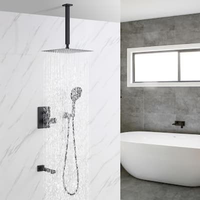 Clihome 12'' Ceiling-mounted 3-Functions Pressure Balace Shower System