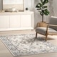 preview thumbnail 1 of 9, Nuloom Adair SpinClean Traditional Floral Machine Washable Area Rug 4' x 6' - Grey - Rectangle