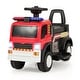 preview thumbnail 1 of 4, Kids 6V Battery Powered Electric Ride On Fire Truck Red