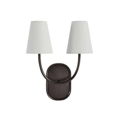 Megara 15.5" Height Wall Sconce, Brown - 12 x 15.5 x 5.75