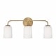 preview thumbnail 4 of 11, Lawson 3-light Bath/ Vanity Fixture w/ Soft White Glass