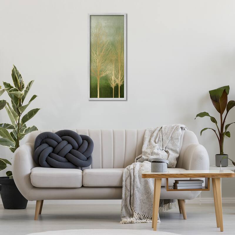 Stupell Tranquil Gold Branches Framed Giclee Art Design By Kate Bennett