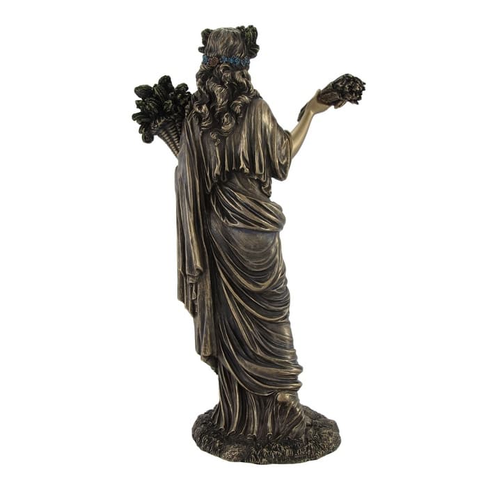 Greek Goddess Of Harvest Demeter Bronzed Statue - 12 X 7 X 6 inches