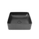 preview thumbnail 2 of 20, STYLISH 14 1/2 inch Square Porcelain Bathroom Sink - 14 1/2" x 14 1/2" x 5"