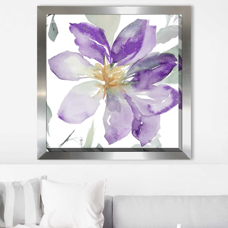 "Clematis in Purple Shades II (Square)" Print on Acrylic