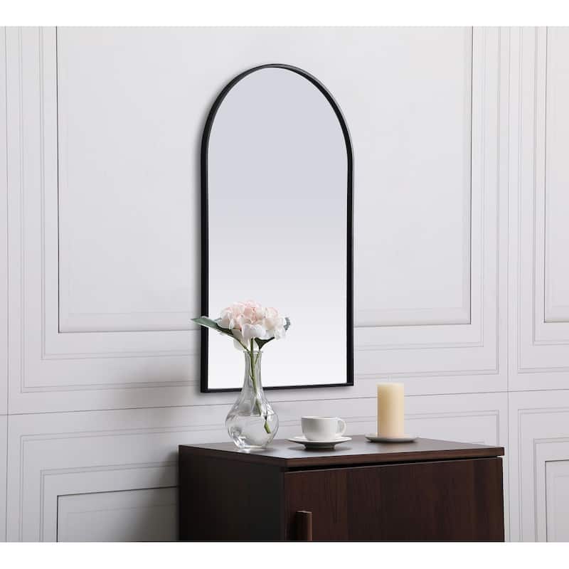 Indigo Home Metal Frame Arch Mirror 24x40 Inch