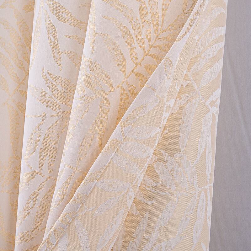 Liana Leaves Woven Jacquard Window Curtain