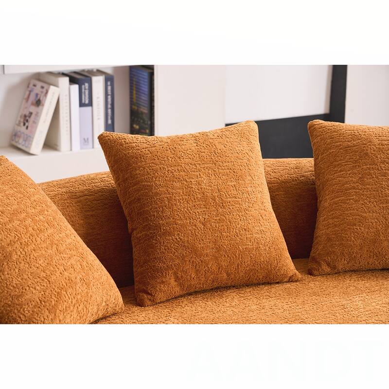Chenille Fabric Loveseat Sofa