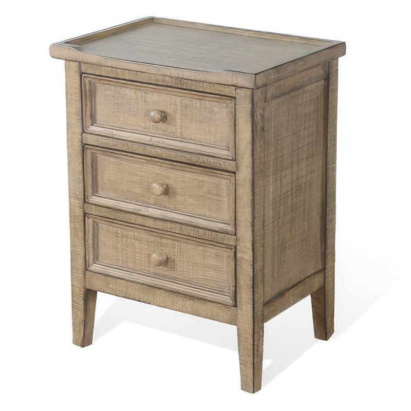 13 in. Distressed Brown Rectangle Wood End Table with Storage Drawer for Convenience