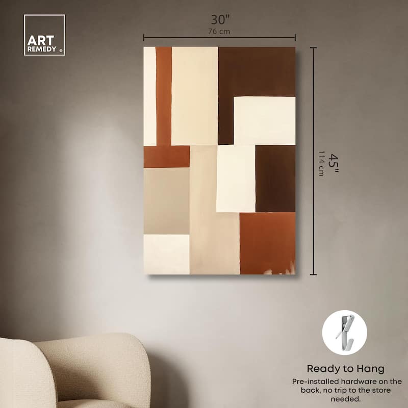 Tonal Grid I Canvas by Art Remedy, Gallery Wrapped