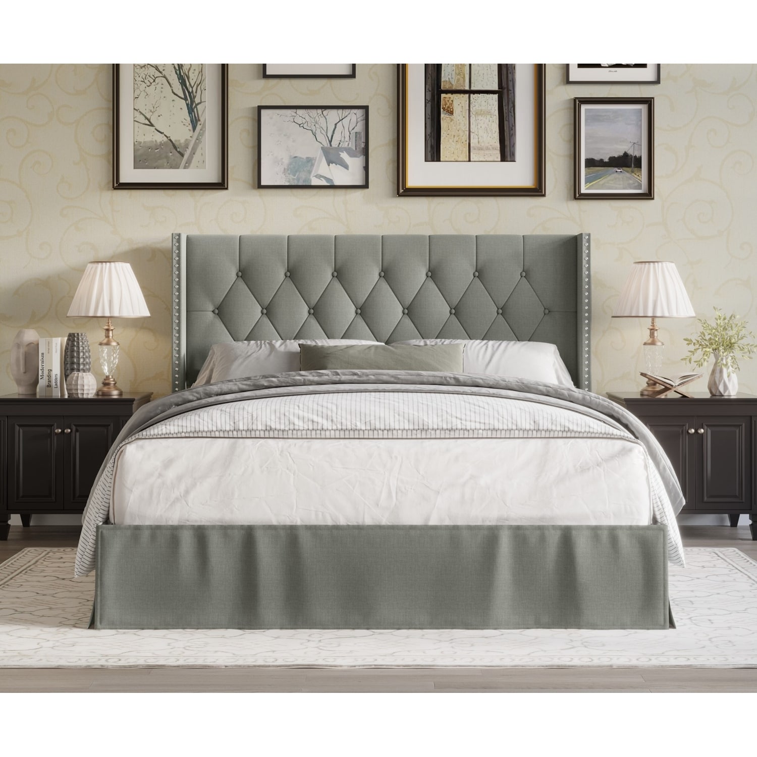 Billy Tufted Upholstered Platform Bed On Sale Bed Bath & Beyond