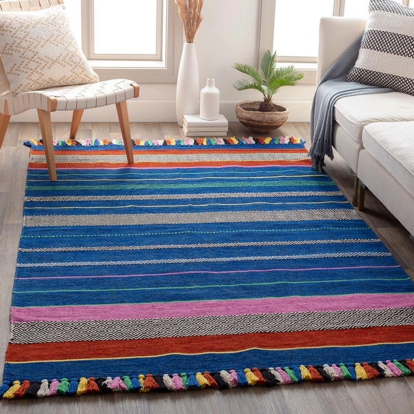Lovette Handmade Cotton Striped Area Rug. Opens flyout.