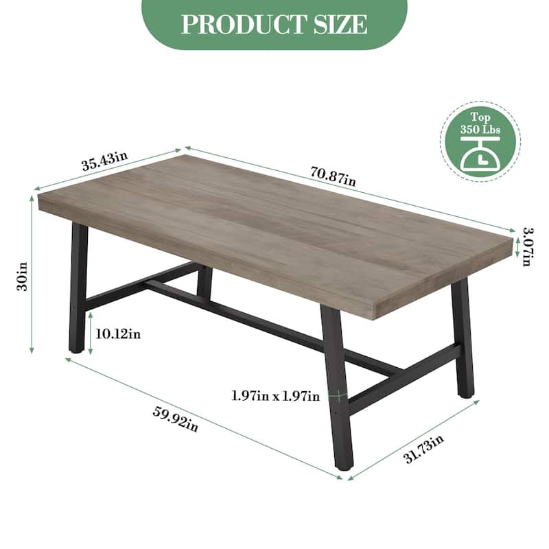 Extra Long Dining Table and Office Desk, Industrial Modern Study Table