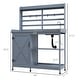 preview thumbnail 21 of 25, Outsunny Wooden Potting Bench, Outdoor Potting Table with Storage Cabinet, Storage Shelves, Sink