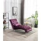 preview thumbnail 1 of 9, Traditional Velvet Sofa with Acrylic Feet and Lumbar Pillow, Purple Purple