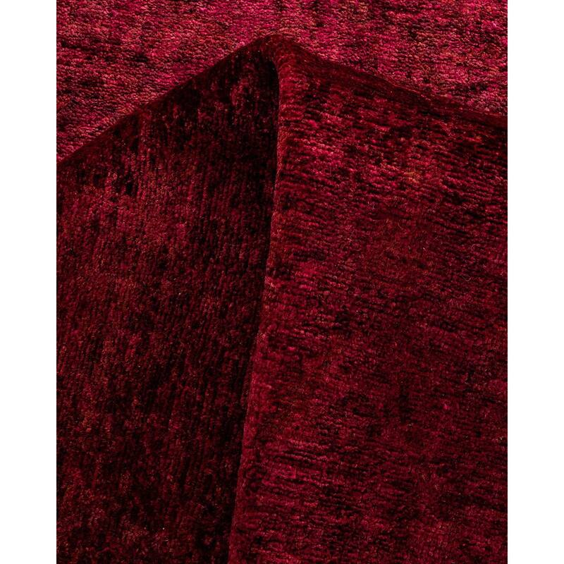 Contemporary Overdyed Wool Hand Knotted Runner - 3' 0" x 17' 4"