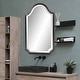 preview thumbnail 1 of 5, Allan Andrews Stainless Steel Framed Hand Beveled Shield Mirror Titanium - 16"W x 27"H