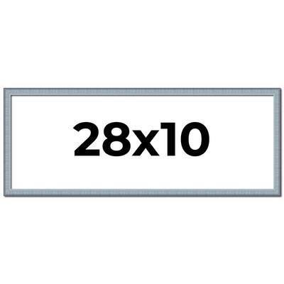 28x10 Frame Rustic Sky Blue Solid Wood Picture Frame | 0.75 Inch