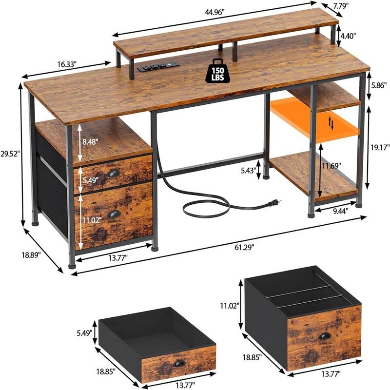 61" Computer Desk