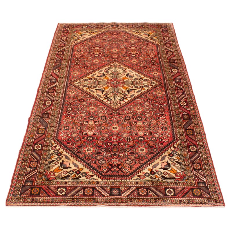 ECARPETGALLERY Hand-knotted Andelz Red Wool Rug - 5' 4" x 10' 7"