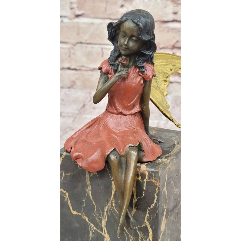 Hand Made Original Milo Fairy Angel Genuine Bronze Sculpture