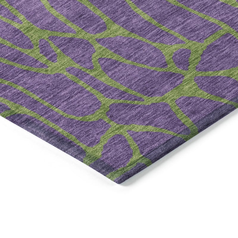 Machine Washable Indoor/ Outdoor Contemporary Chantille Rug