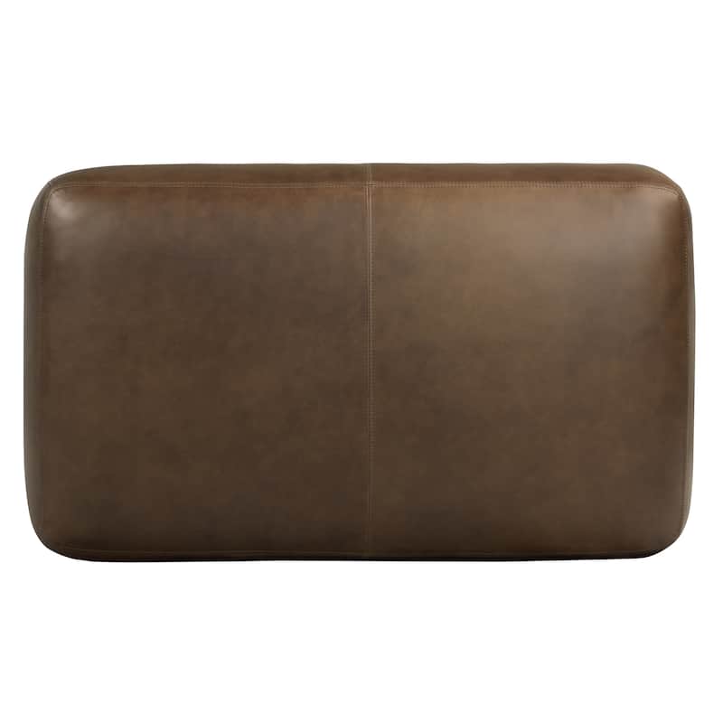 Poly & Bark Denver Leather Ottoman - Full Grain Genuine Italian Leather