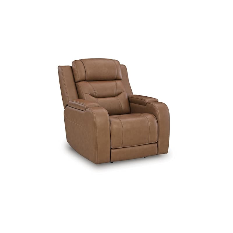 Signature Design by Ashley Guru Brown Power Recliner with Audio Seating