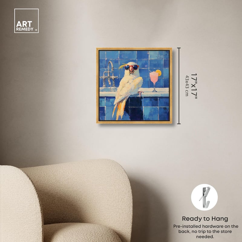 Relaxing Bird Canvas by Art Remedy