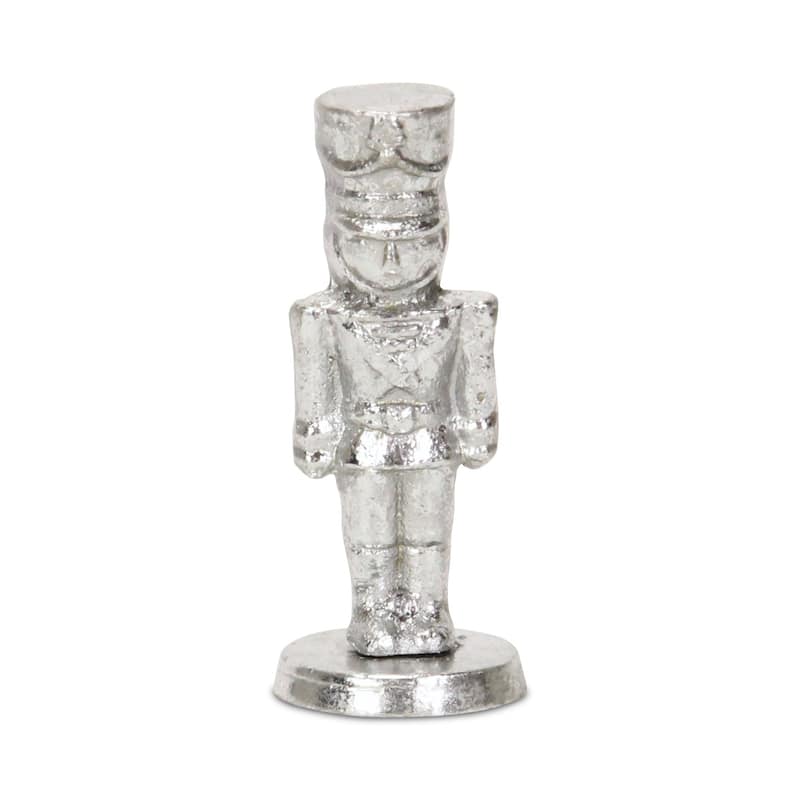 HomeRoots 6" Silver Cast Iron Christmas Nutcracker Figurine - 2.25 in. x 5.50 in. x 2.25 in.
