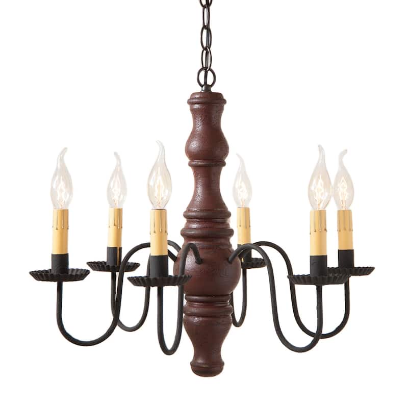 Gettysburg Chandelier In Plantation Red - 19 X 21 X 21 inches