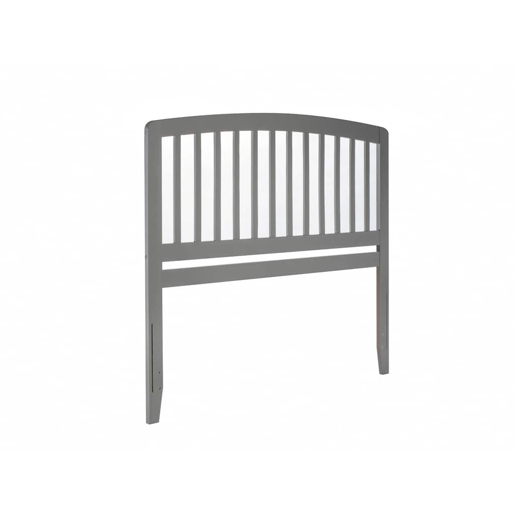 Traditional Mission Slat Wood Headboard with USB Turbo Charger, Timeless Detailing and Handy Charging Port