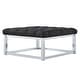 preview thumbnail 14 of 19, Solene Square Base Ottoman Coffee Table - Chrome by iNSPIRE Q Bold