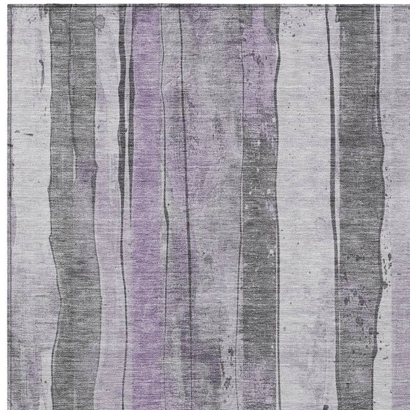 HomeRoots Striped Transitional Rectangle Outdoor Rug