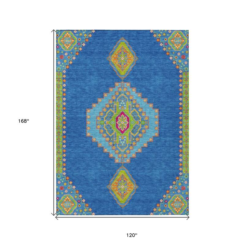 HomeRoots Oriental Traditional Rectangle Outdoor Rug