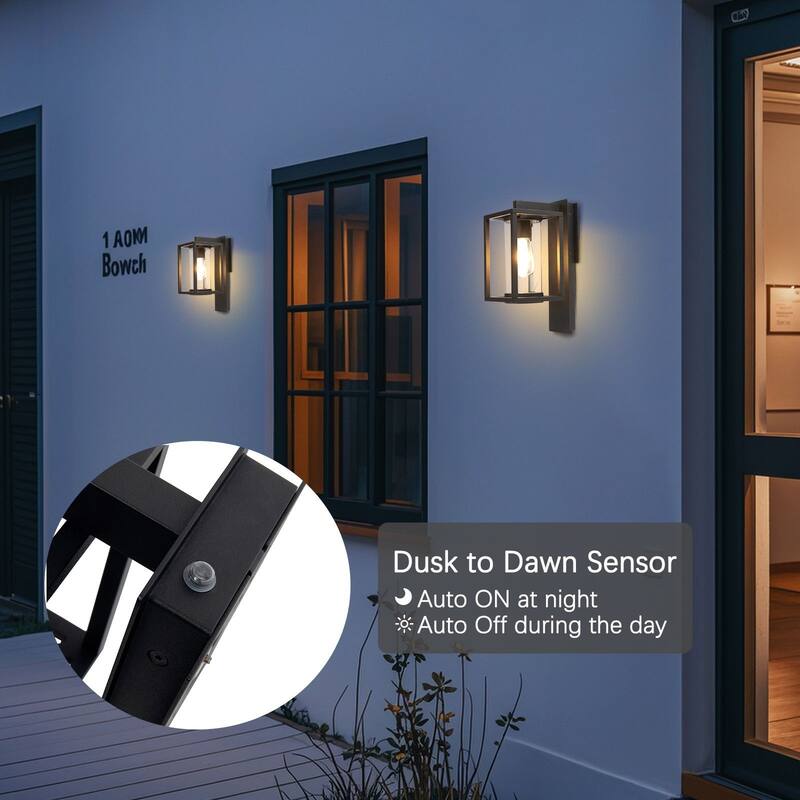 Outdoor Wall Light with Motion Sensor,Dusk to Dawn Pure Aluminum Wall Mount Lamp