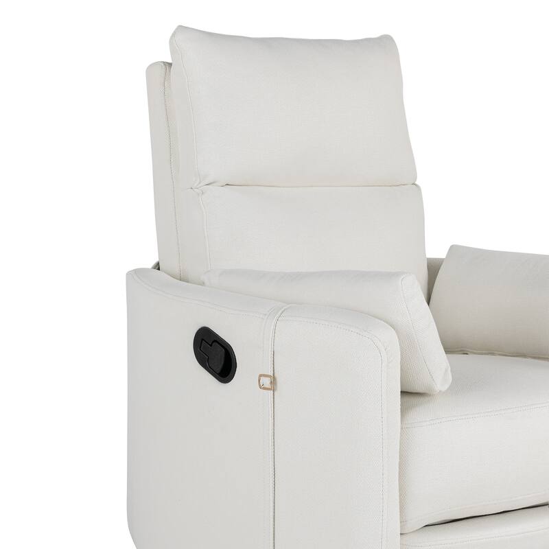 Modern 360 Degree Swivel Rocker Recliner Chair with Pillows