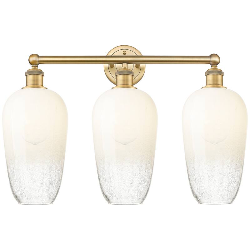 Innovations Lighting 616-3W-18-25 Brookhaven Flute Vanity Brookhaven - Brushed Brass / Opal