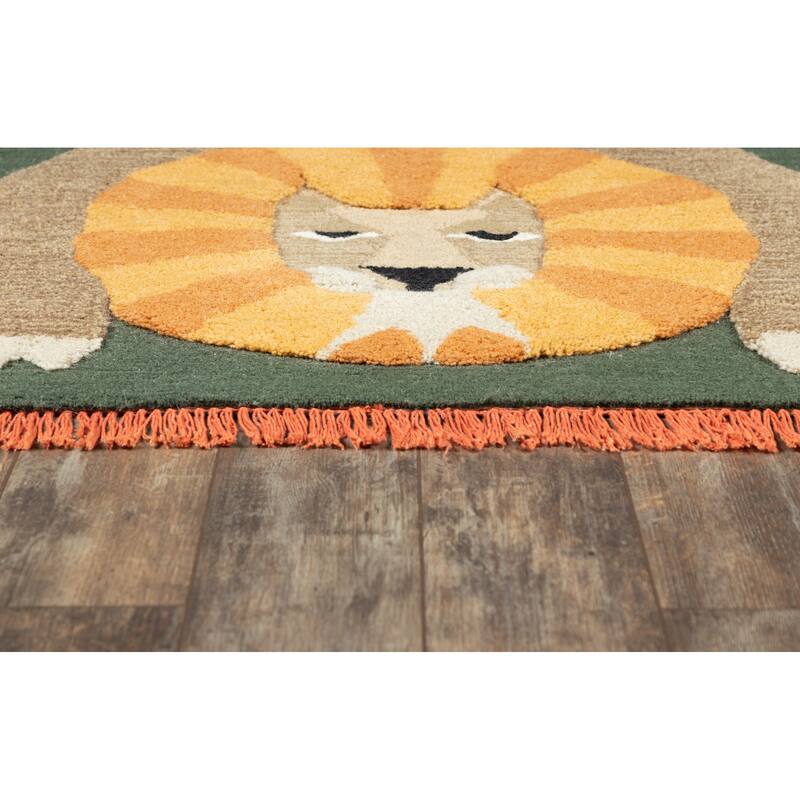 Novogratz by Momeni Atticus Leon Hand Tufted Animal Print Wool Rug