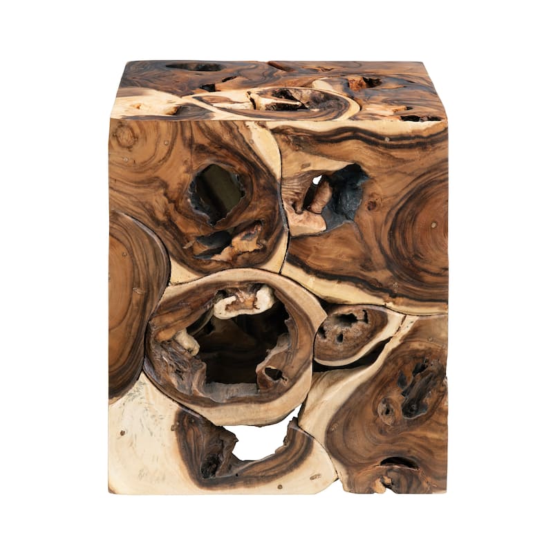 Square Suar Wood Natural End Table