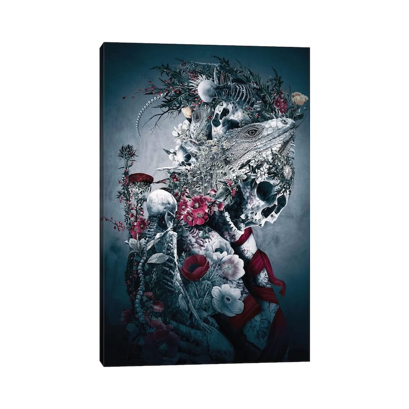 iCanvas "Lizard Dark" by Riza Peker Canvas Print