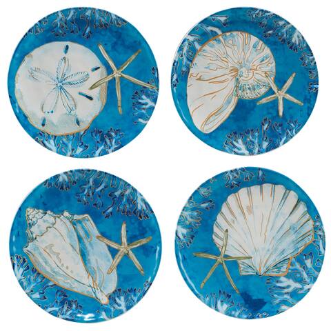 Certified International Playa Shells 11-inch Dinner Plates, Set of 4