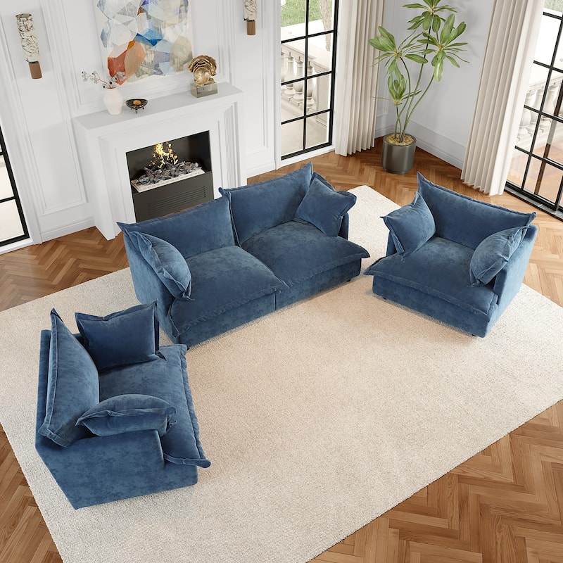 Cloud Chenille Upholstered Modular Sectional Sofa