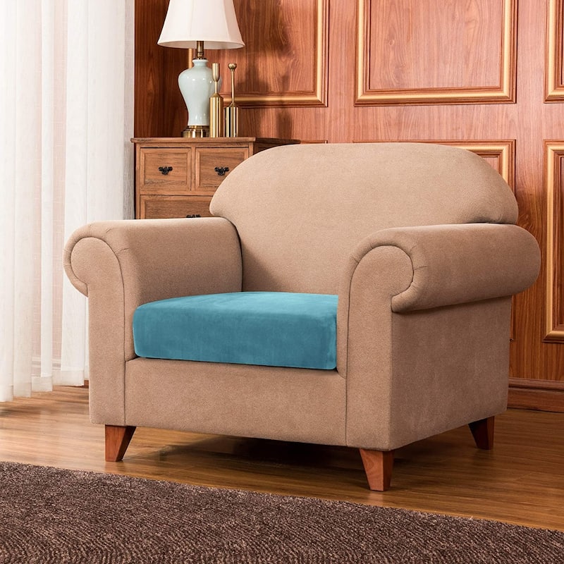 Subrtex Armchair Cushion Covers Velvet Stretch Furniture Protector