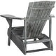 preview thumbnail 2 of 4, SAFAVIEH Outdoor Living Mopani Adirondack Ash Grey Acacia Wood Chair - 33.5" W x 37.4" D x 32.7" H