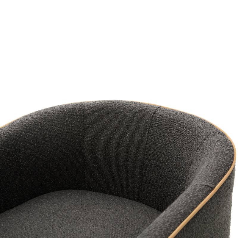 Swivel Accent Chair Upholstered Club Chair Barrel Sofa Chair for Living Room, Reading Corner, and Small Spaces