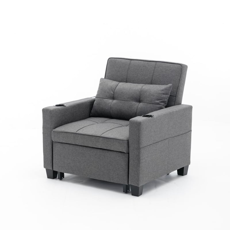 Futon Chair Bed Convertible Chair 3-in-1 Pull Out Sleeper Chair Beds with USB Ports